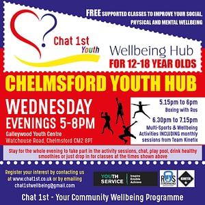 Chat 2st Youth Chelmsford Wellbeing Hub